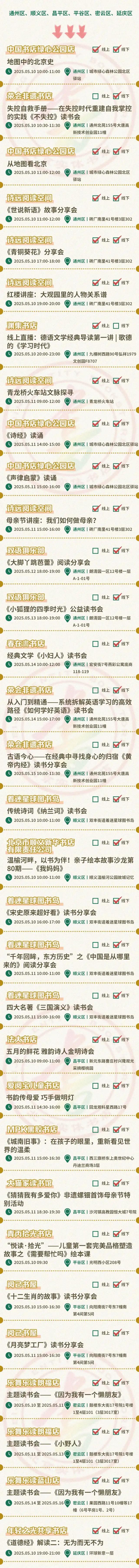 母親節(jié)特別活動_2025母親節(jié)醫(yī)院優(yōu)惠活動策劃_北京實體書店活動預告